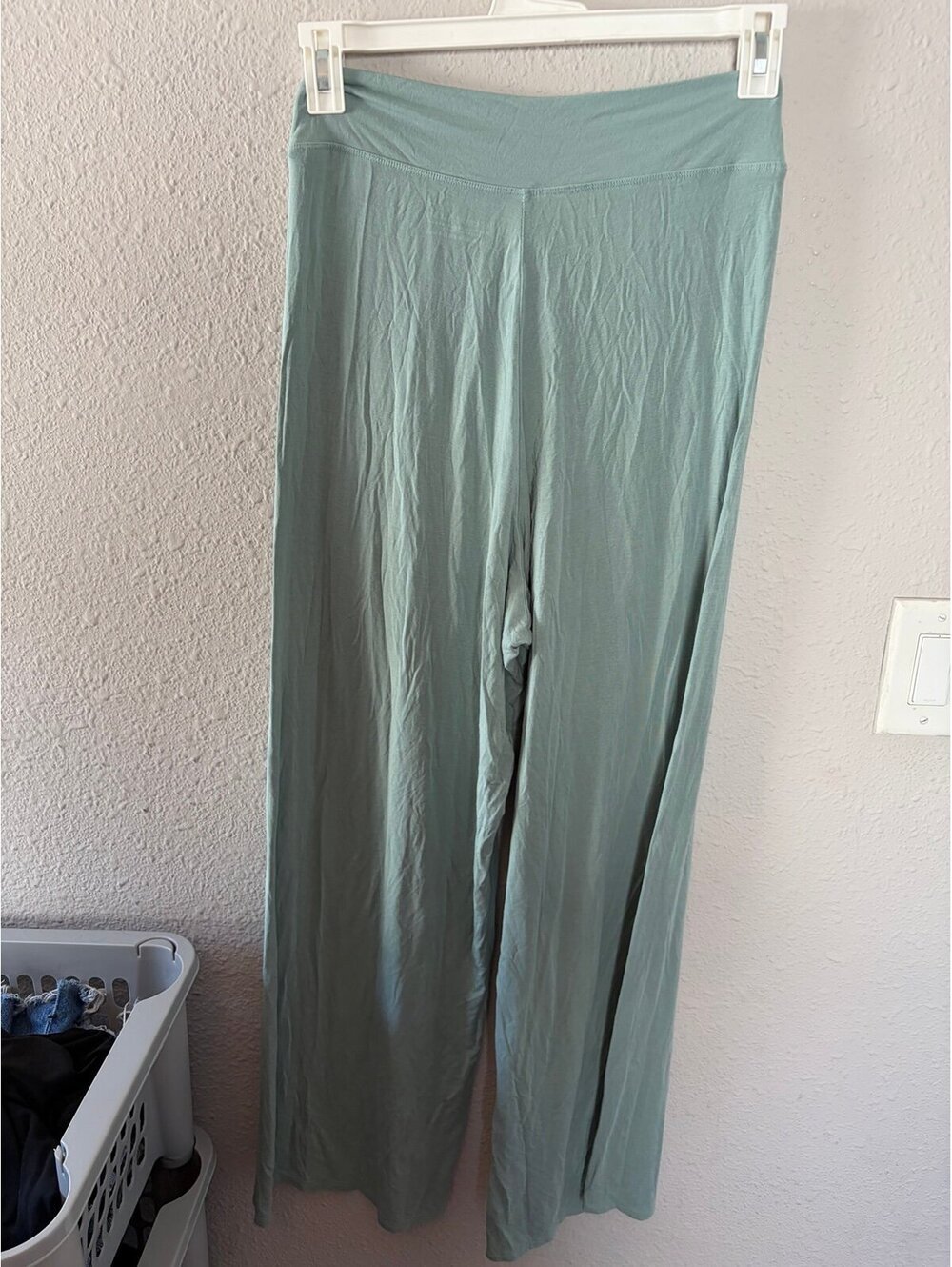 Victoria's Secret Green Bamboo Wide Leg PJ Pants size M/L. Waist is 12.5in and s - Picture 3 of 4